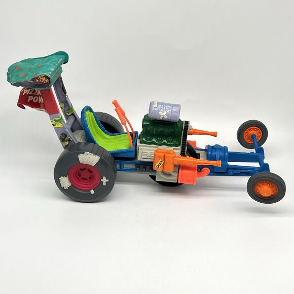 Vtg TMNT 1990 Playmates SEWER DRAGSTER & Leonardo Teenage Mutant Ninja Turtles - Picture 7 of 16